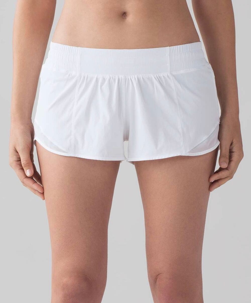 Lululemon Hotty Hot Short II *2.5" White size 4